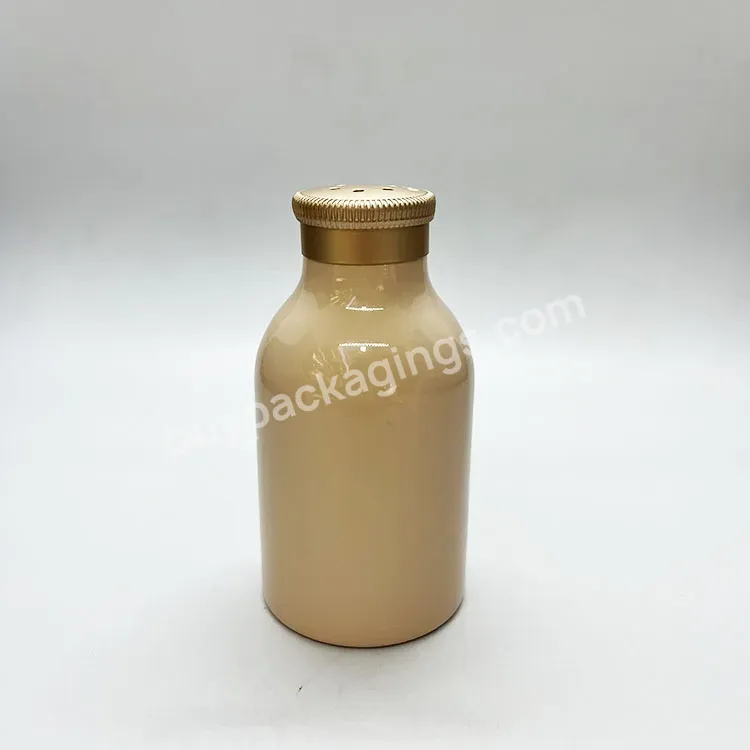 Empty Aluminum Talcum Powder Bottles With Sifter Lids Packaging/50g Metal Shiny Pink Baby Care Powder Bottles Containers