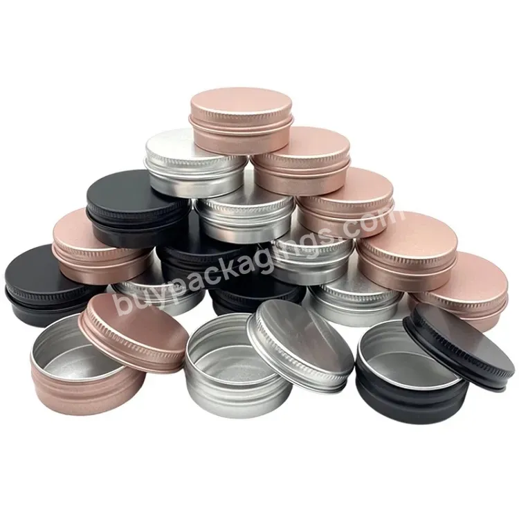 Empty Aluminum Tin Jars Metal 5g 10g 15g 20g Empty Cosmetic Face Care Eye Cream Lip Balm Gloss Packaging