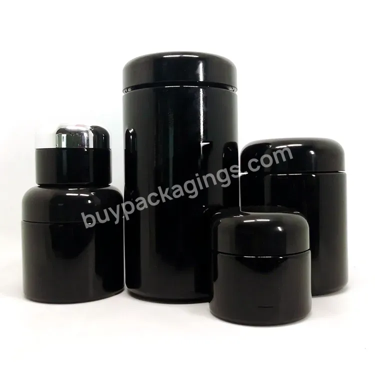 Empty Black 5ml 10ml 30ml 60ml 120ml 250ml Violet Uv Glass Jar With Lids - Buy Violet Jar,Black Violet Ultraviolet Glass Wide Mouth Screw Top Jar Premium Uv Protected Storage And Smell Proof Herb Container,10ml 15ml 30ml 50ml 100ml Black Dark Uv Viol