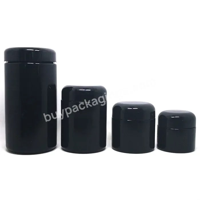 Empty Black 5ml 10ml 30ml 60ml 120ml 250ml Violet Uv Glass Jar With Lids - Buy Violet Jar,Black Violet Ultraviolet Glass Wide Mouth Screw Top Jar Premium Uv Protected Storage And Smell Proof Herb Container,10ml 15ml 30ml 50ml 100ml Black Dark Uv Viol