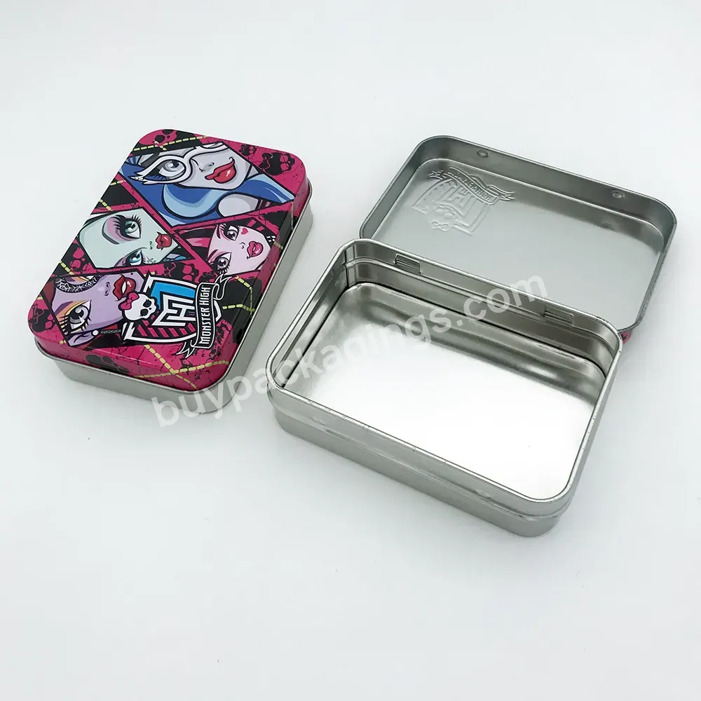 Empty Blank Custom Printing Rectangle Condoms Metal Box