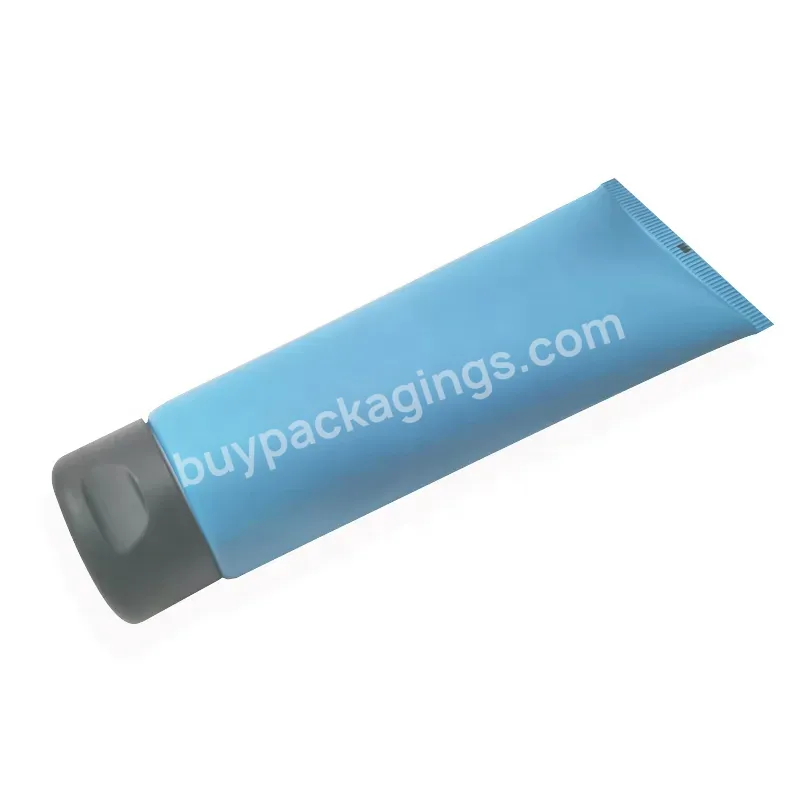Empty Blue Refillable Cosmetic Plastic Packaging Squeeze Containers Tube Matte For Sunscreen Cream Lotion Packaging Tube