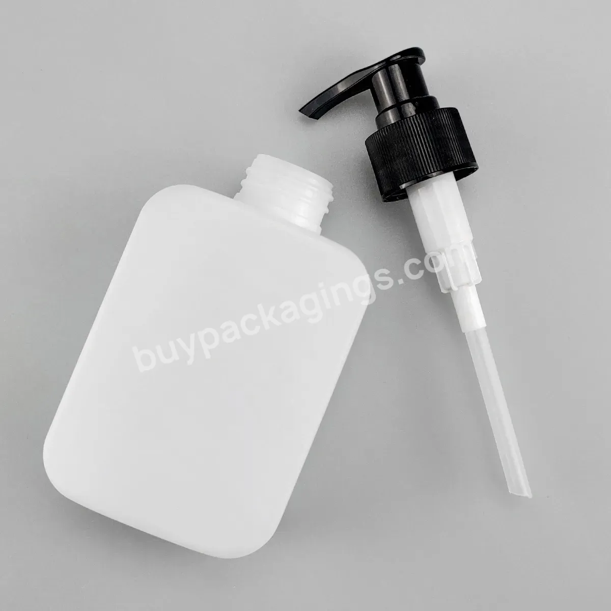 Empty Body Wash Lotion Shower Gel Press Bottle Square Matt 150ml Black Pump Shampoo Plastic Bottle