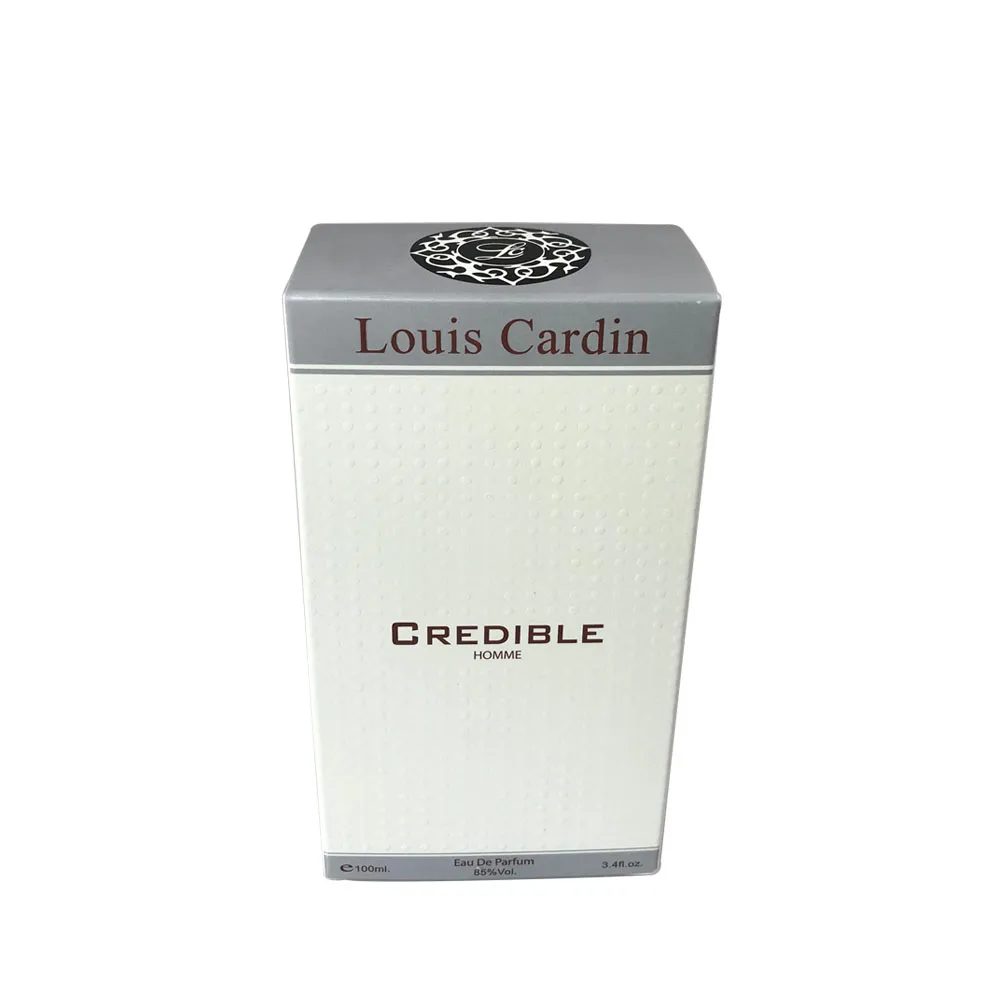 Empty Cardboard Luxury Cologne Men Use White Kraft Paper Small Size Oil Original Perfume PackageBox with Custom Logo