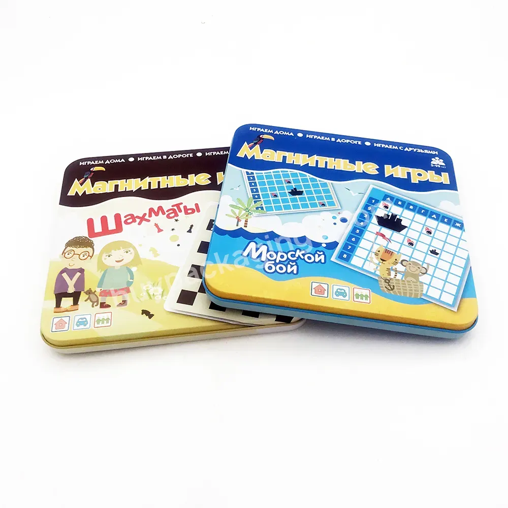 Empty Children Chess Game Plain Card Game Tin Box - Buy Card Game Tin Box,Board Game Tin Box,Metal Card Tin Box.