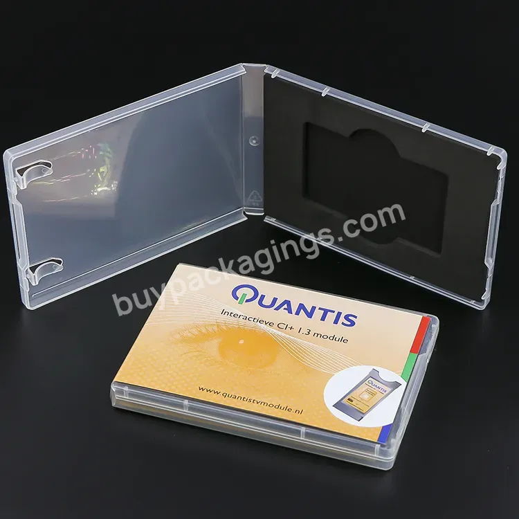 Empty Clear Case Flash Pen Drive Custom Usb Wedding Disk Holder Plastic Credit Card Usb Box For Bank School Promotion Giveaways