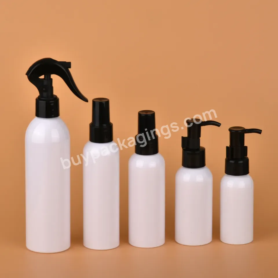 Empty Convenient Round Personal Care Packaging Body Lotion Sun Cream Bottle 100ml 200ml Pet Lotion Bottle