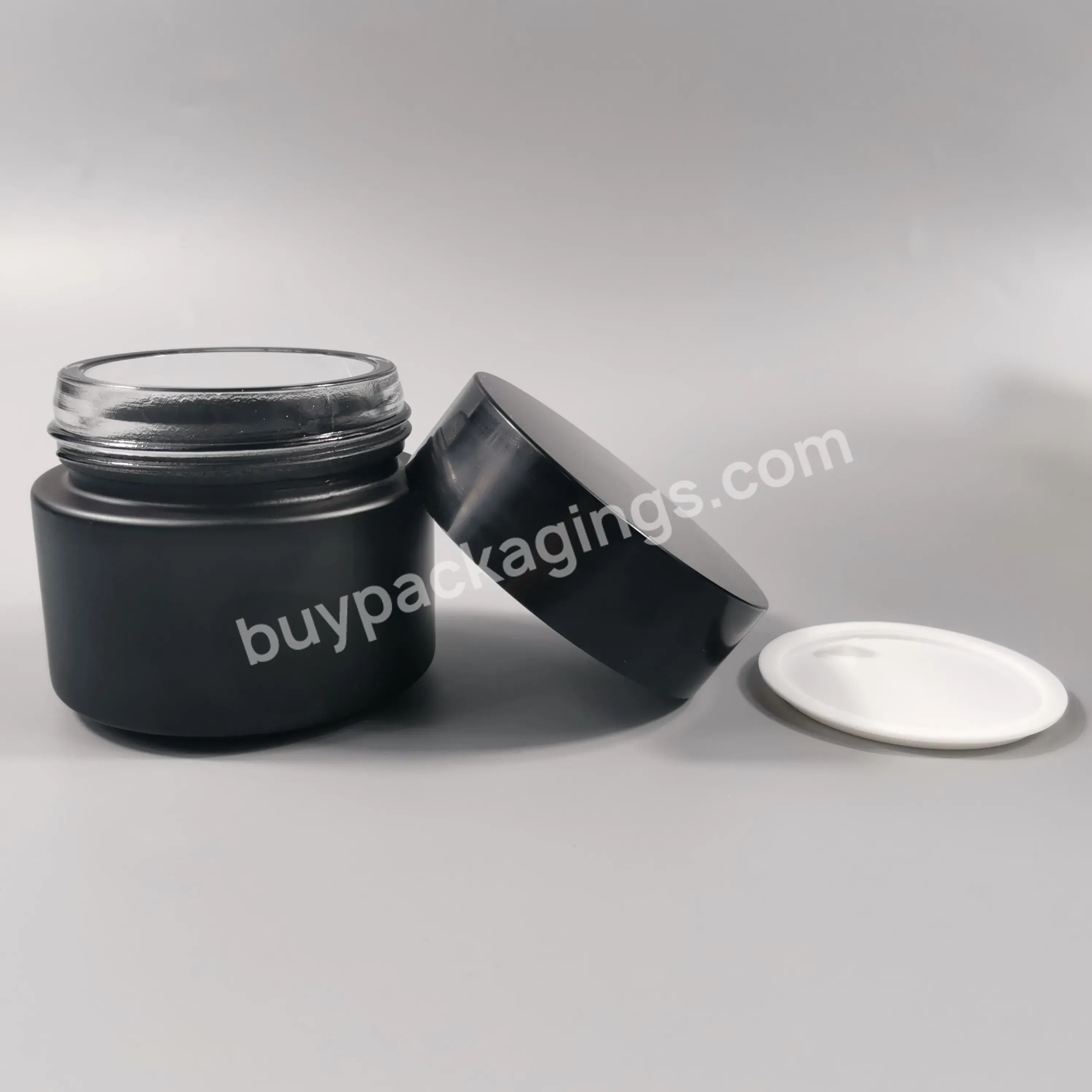 Empty Cosmetic Cream Clear Glass Jar 1oz 2oz 30ml 60ml Cosmetic Glass Jars With Lids