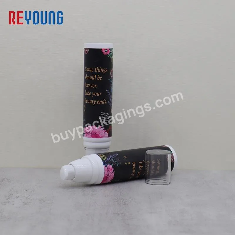 Empty Cosmetic Hand Cream Facial Cleanser Plastic Soft Tubes PE ABL Lotion Foam Packaging Tube With A Pump 50 Ml 5000pcs