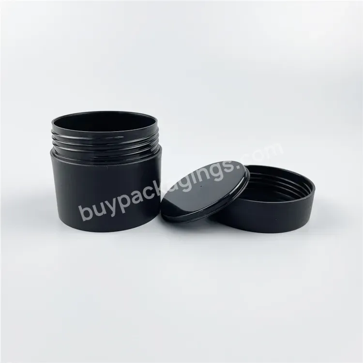 Empty Cosmetic Jar Skin Care Cream Container Matte Frosted Black Pp Plastic Jars 50g 100g