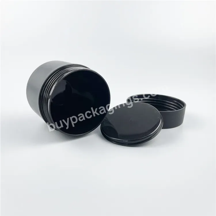 Empty Cosmetic Jar Skin Care Cream Container Matte Frosted Black Pp Plastic Jars 50g 100g