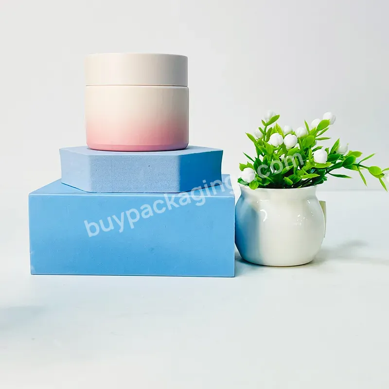 Empty Cosmetic Packaging Gradient Color 1oz 2oz 4oz 5oz 6oz 8oz Frosted Containers Body Scrub Butter Glass Jar - Buy Cosmetic 50g Glass Lotion Pump Bottles Cream Jars,10g 30g 50g 100g Frosted Glass Cosmetic Cream Jar,10g 30g 50g 100g Frosted Glass Co