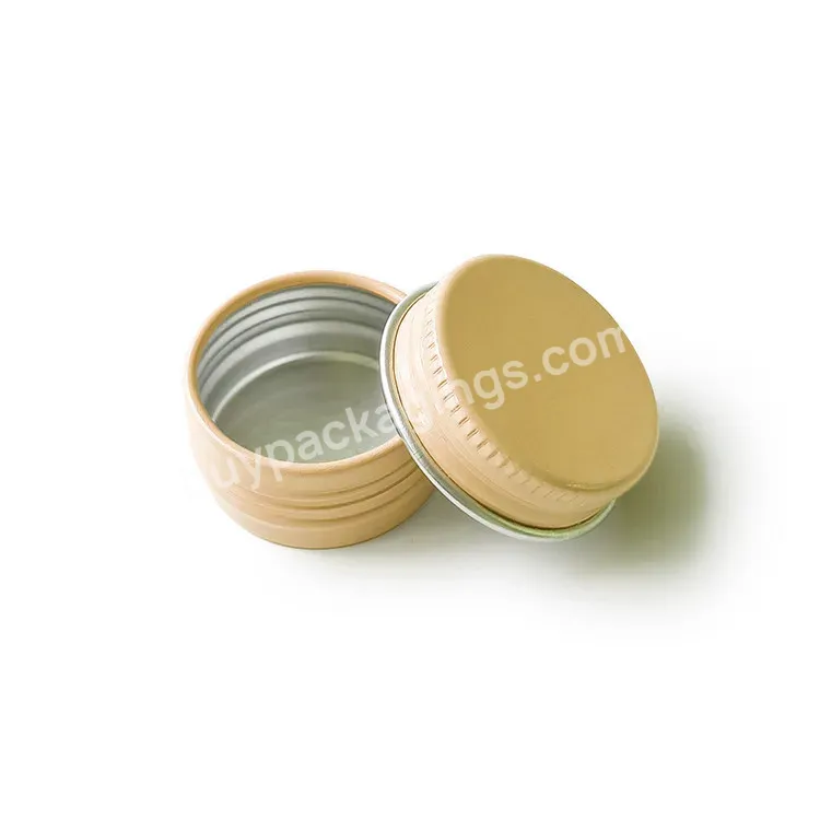 Empty Cosmetic Packaging Silver Metal Tin Aluminum Cans Screw Top Round Lip Balm Containers 10g 15g 25g