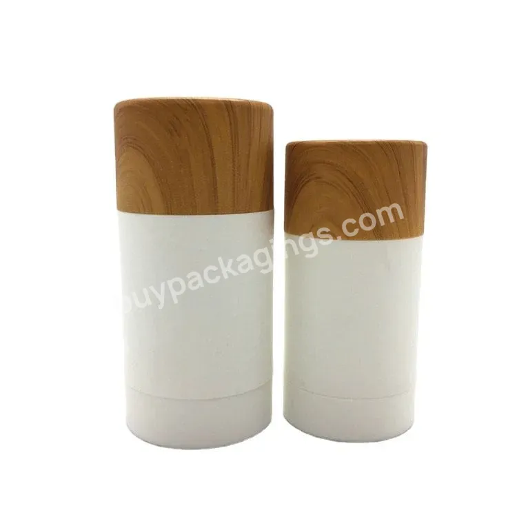 Empty Cosmetic Twist Up White Bamboo Deodorant Stick Container Bamboo Deodorant Tube 30g 50g 75g