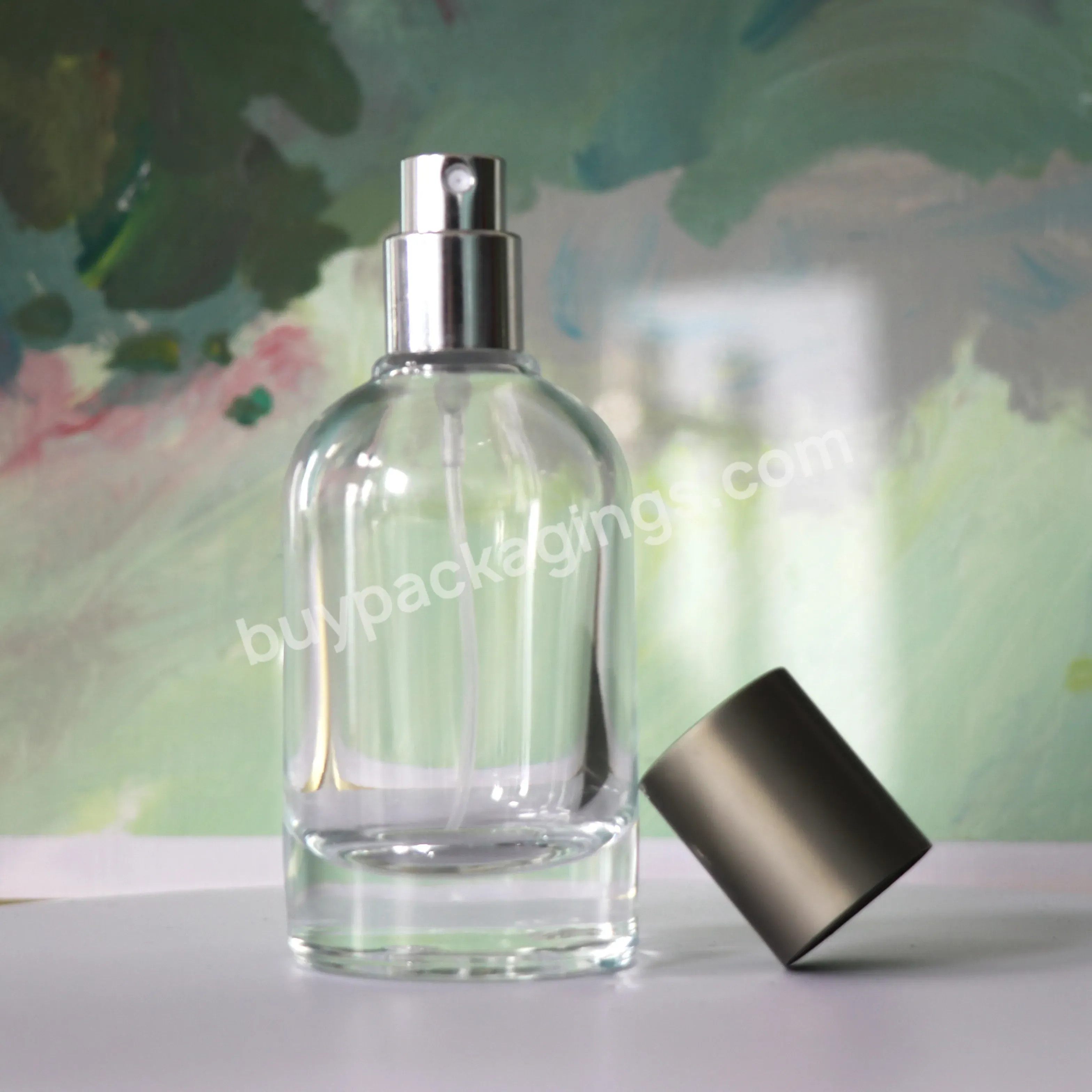 Empty Custom Empty Clear Round Shape Fragrance Glass Perfume Bottle 30ml 50ml 100ml Perfume Spray Glass Bottles With Cap