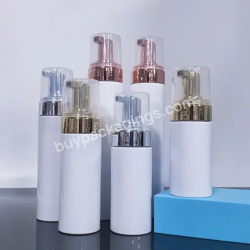 Empty Custom Logo Frosted Colorful Pink 30ml 50ml 100ml Foaming Bath Cleanser Press Eyelash Shampoo Foam Pump Bottle