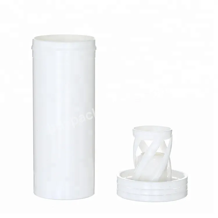 Empty Custom White 40ml Plastic Effervescent Tablets Pill Packaging Tubes Containers With Desiccant Cap For Vitamin C Tablets