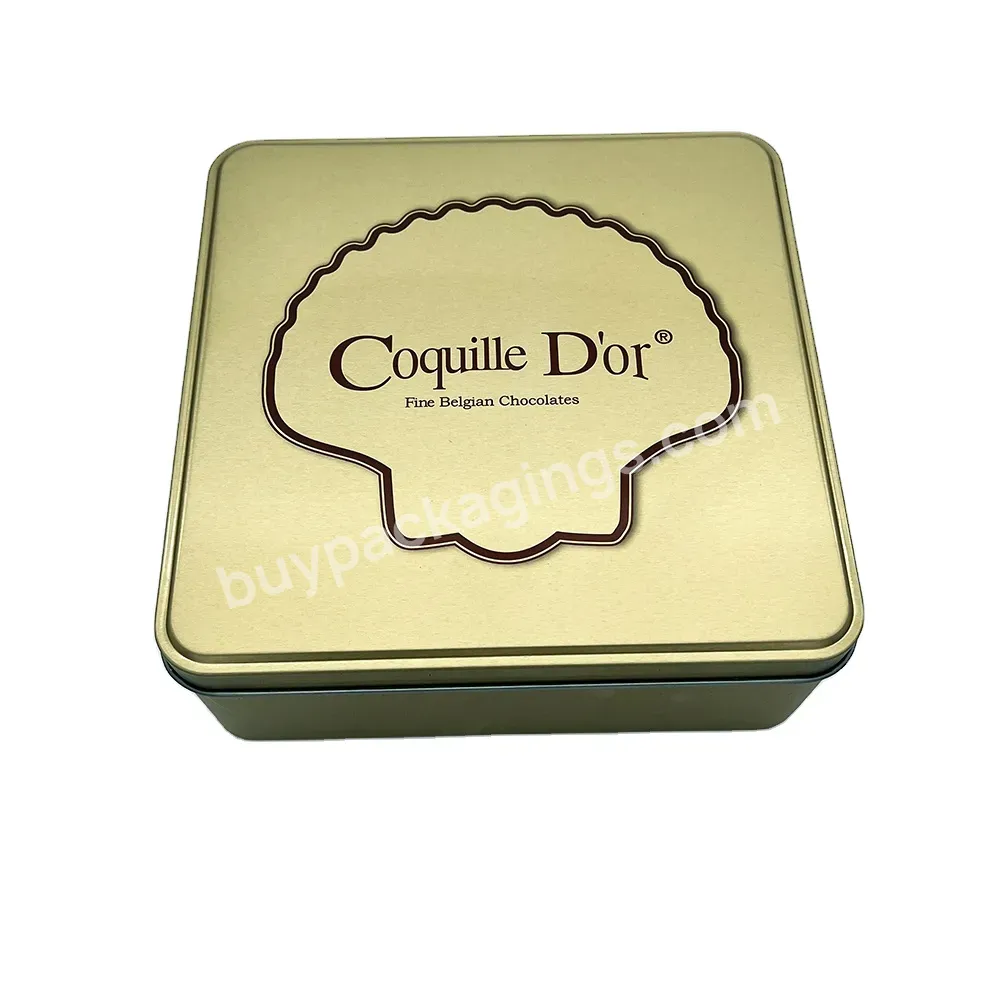 Empty Customized Printing Square Chocolate Metal Box