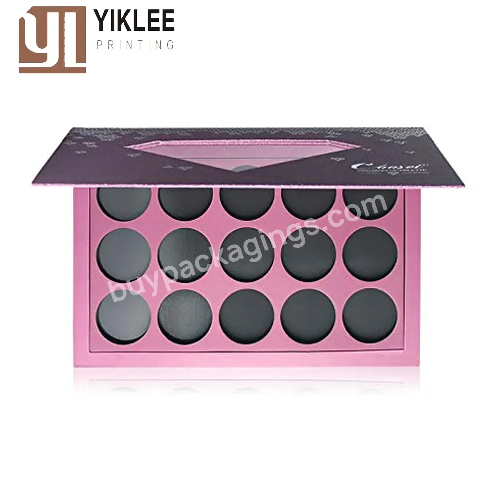 Empty Eye Shadow Pallets Magnet Closure Magnetic Makeup Palettes With Removable Divider Cardboard Box Large Empty Palette Makeup