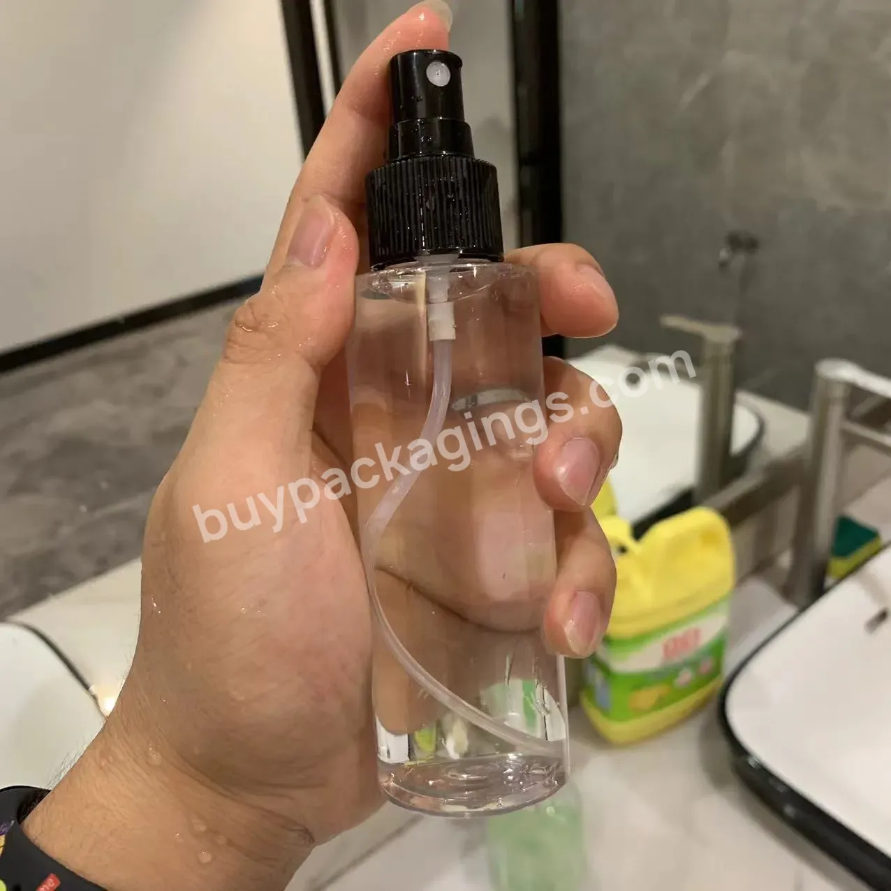 Empty Fine Mist Pet 100ml 120ml 150ml 200ml 250ml Clear Plastic Spray Bottle For Cosmetic Packaging