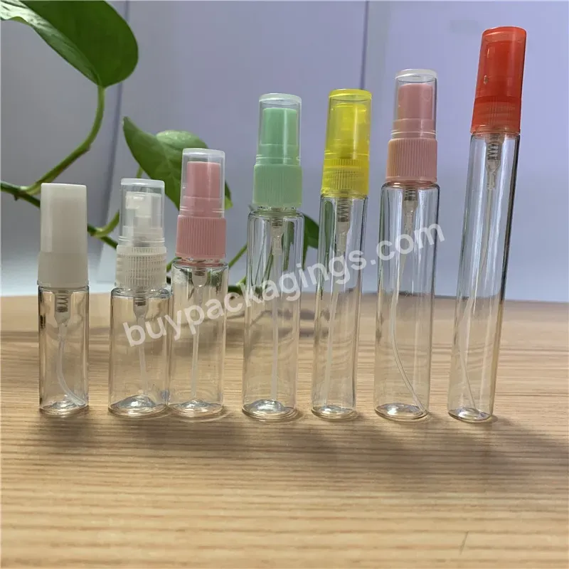 Empty Fine Mist Pet 2.5ml 5ml 6ml 8ml 10ml 12ml 15ml Amber White Plastic Spray Bottle For Cosmetic Packaging