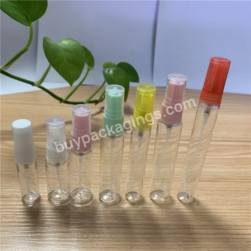 Empty Fine Mist Pet 2.5ml 5ml 6ml 8ml 10ml 12ml 15ml Amber White Plastic Spray Bottle For Cosmetic Packaging