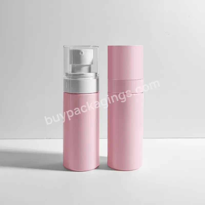 Empty Fine Mist Pet 60ml 80ml 100ml Pink White Clear Plastic Spray Bottle For Cosmetic Packaging