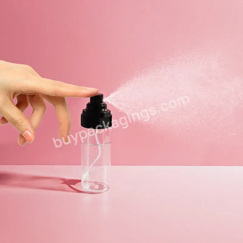 Empty Fine Mist Pet 80ml 100ml 120ml 145ml 160ml Amber White Clear Plastic Spray Bottle For Cosmetic Packaging