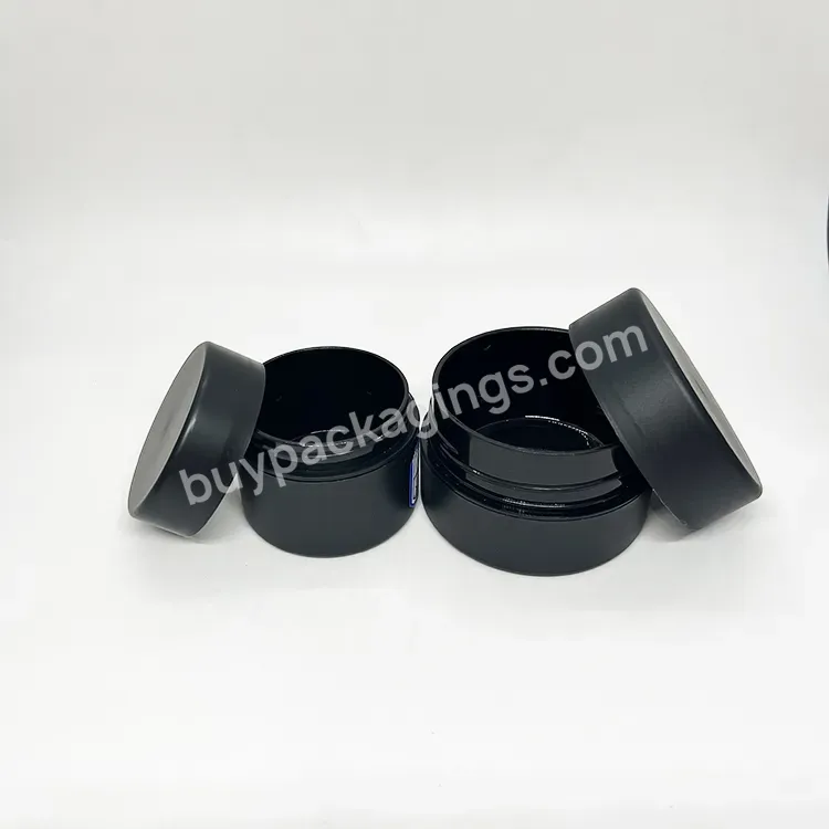 Empty Frosted Matte Black Pet Jars/eco-friendly Material 50g 100g 250g Plastic Cosmetic Jars Package Manufacturer/wholesale