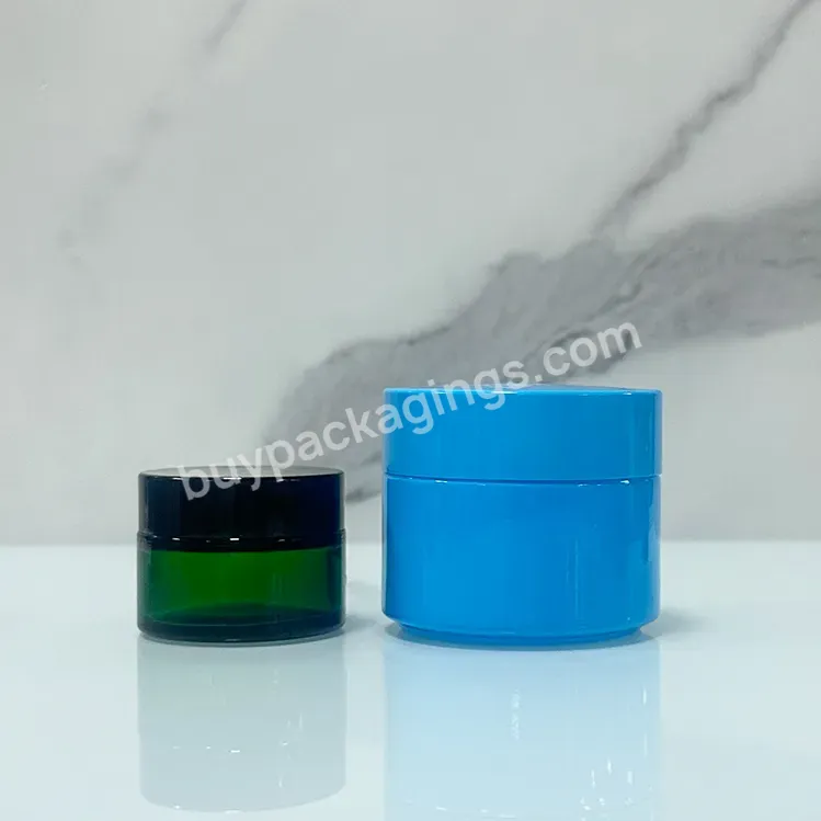 Empty Glass Cosmetics Jar 15g 10ml 30g 50g Blue Jar For Eyes Face Cream 0.5oz Glass Opal White Glass Bottle Container - Buy Glass Cosmetic Jar With Box,Cosmetic Cream Jar For Body Butter,White Glass Jars.