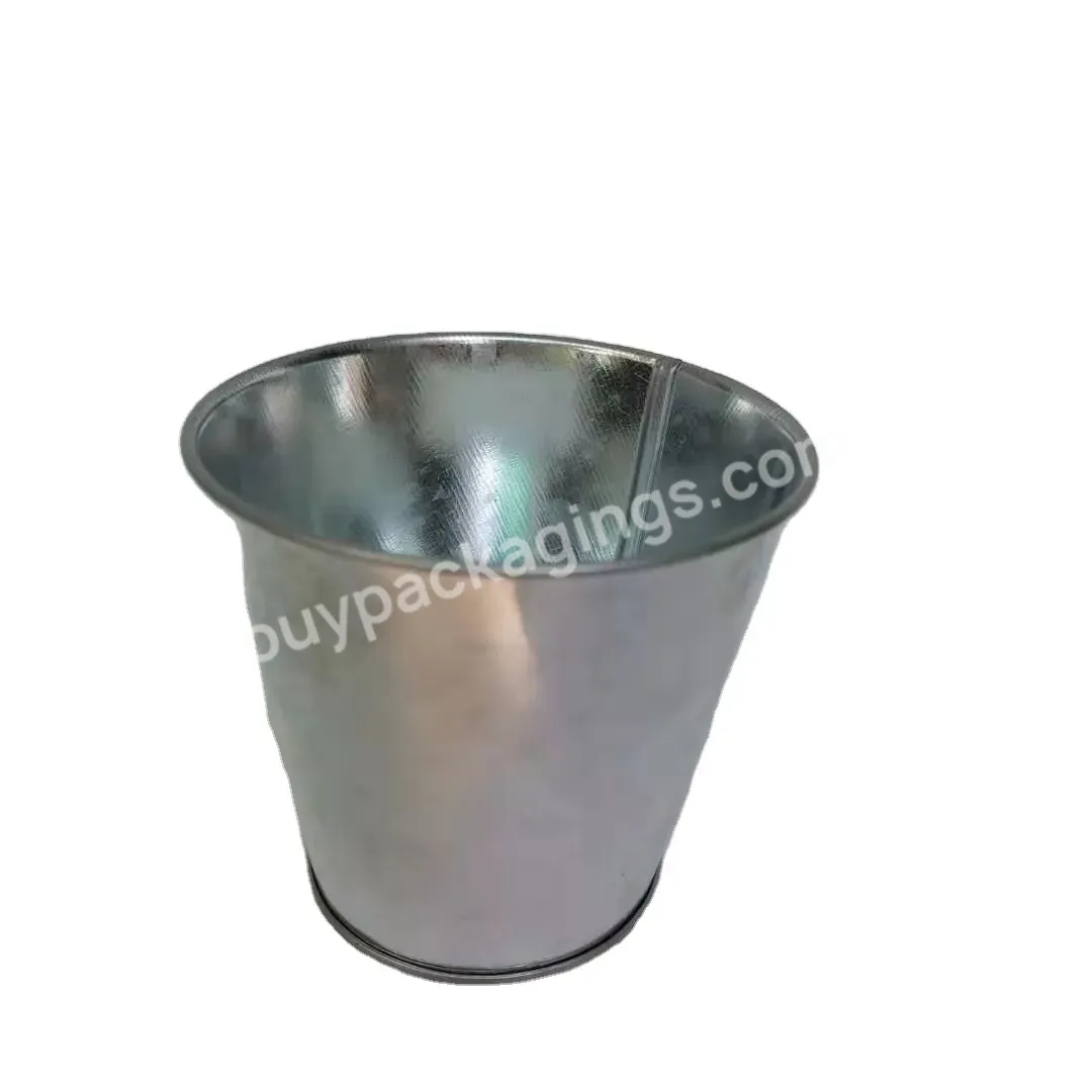 Empty Leak Proof 8 Oz Small Metal Candle Pails Tin Pails For Candle 8oz Bucket Candle Container