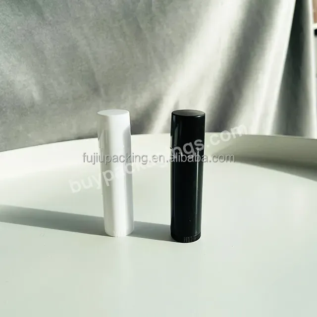 Empty Lip Balm Packaging Container Mini 5 G Round Plastic White Clear Black Chap Stick Lipstick Tubes