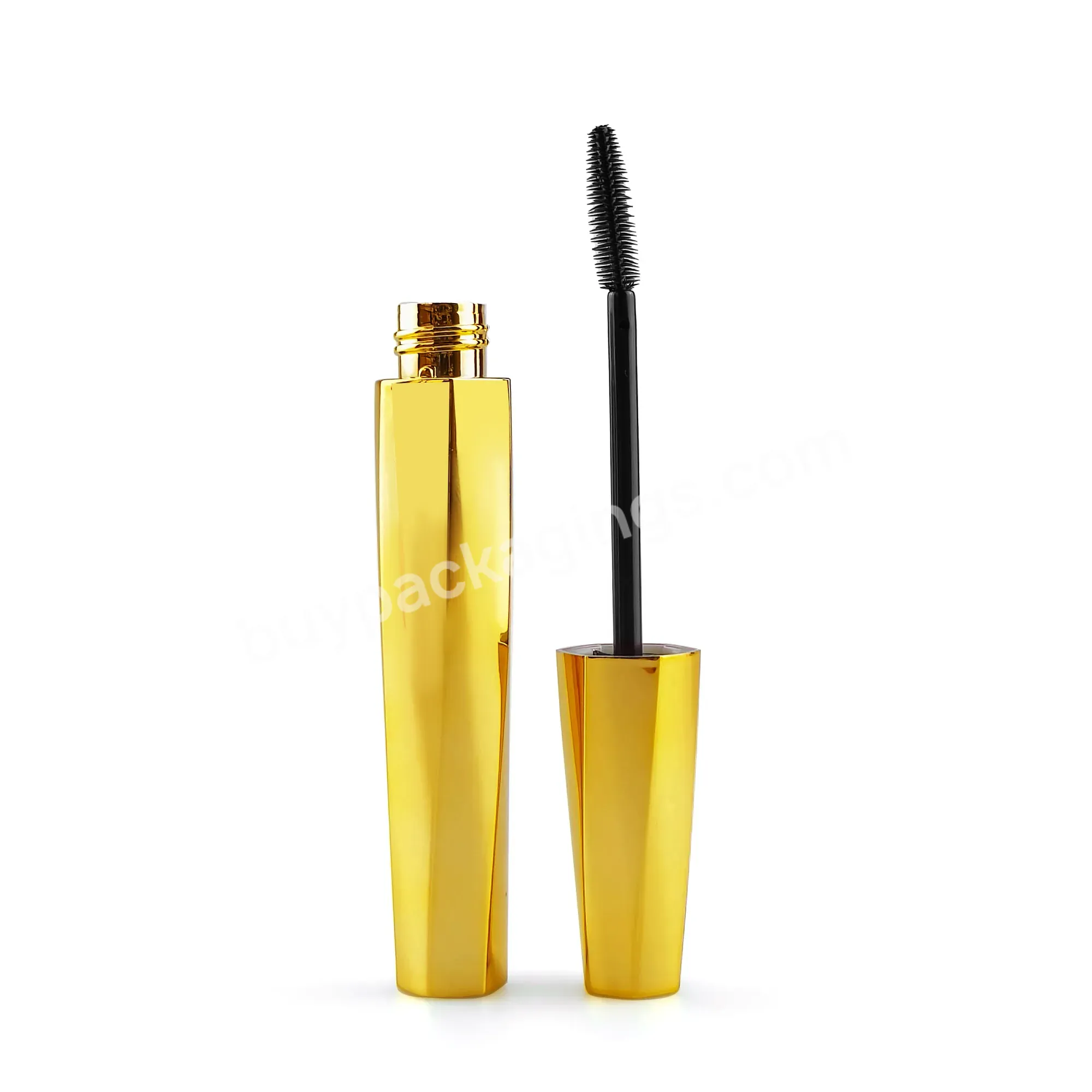 Empty Mascara Tubes With Brush Shiny Gold Mascara Tubes Bottle Packaging With Wands Brushes 15ml