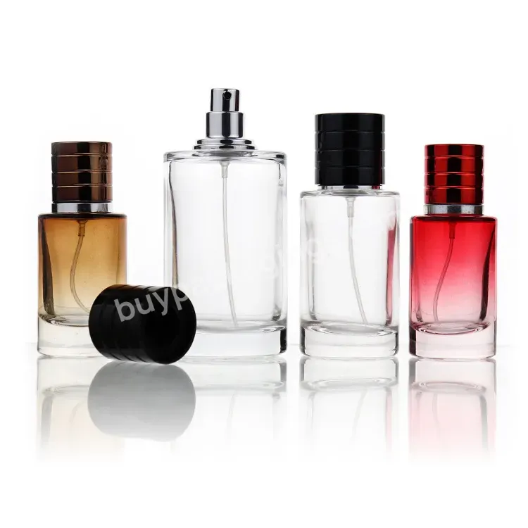 Empty Perfume Bottle Suppliers Custom High Quality 30ml 50ml 100ml Round Perfume Bottle With Pump