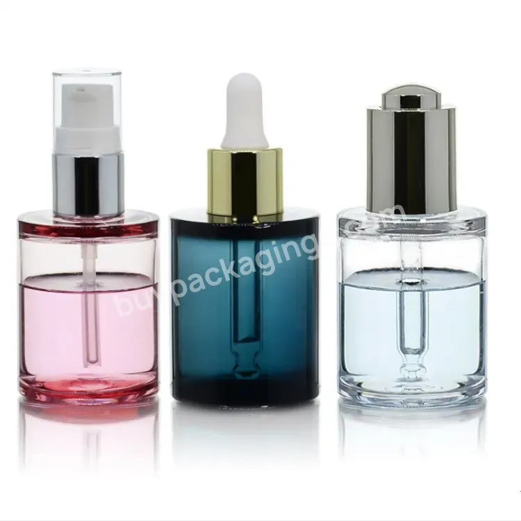 Empty Personal Care Products Packaging Thick Wall Petg Plastic Bottle 50ml With Dropper Luxury Cosmetic Bottle Wholesaler