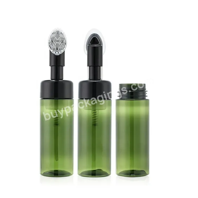 Empty Pet 60 100 150 200 Ml Plastic Green Dispenser Cleanser Facial Cleanser Foaming Shampoo Soap Pump Bottle