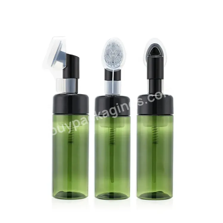 Empty Pet 60 100 150 200 Ml Plastic Green Dispenser Cleanser Facial Cleanser Foaming Shampoo Soap Pump Bottle