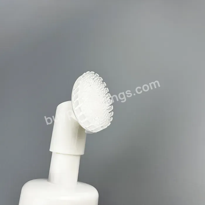 Empty Pet Foaming Bottle Cylinder 100ml 150 Ml Facial Cleanser Liquid Soap Bottle With Brush Head