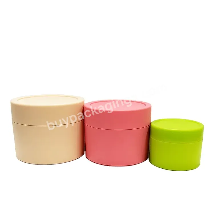 Empty Pink Double Wall Matte Face Cream Jars 100ml 200ml 250ml - Buy Matte Face Cream Jars 200ml,Cosmetic Cream Jar 250ml,Matte Pink Cosmetic Cream Jar.