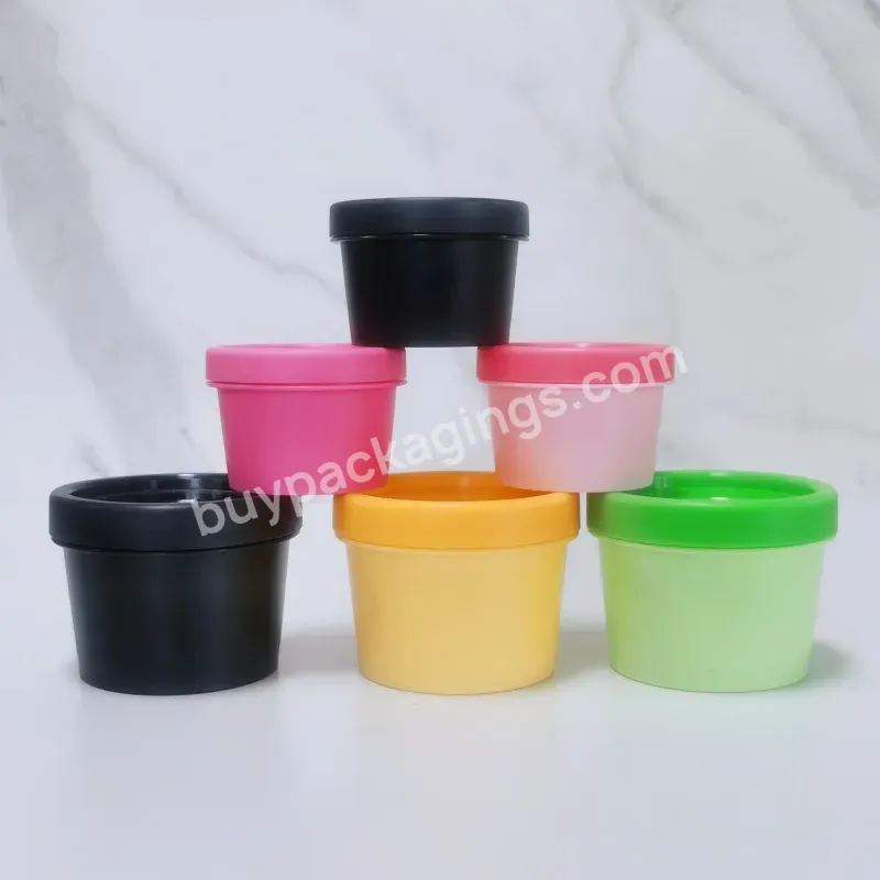 Empty Pink Green Yellow 30ml 50ml 100ml 200ml Face Packaging Colorful Bucket Bottle Cream Jar Cosmetic Jar Pp