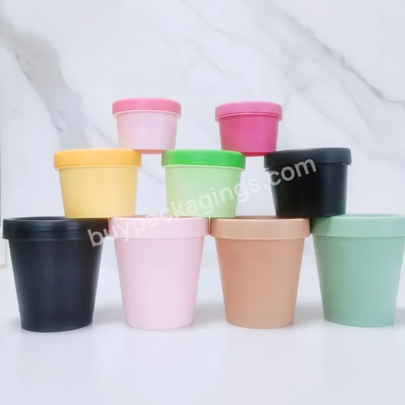 Empty Pink Green Yellow 30ml 50ml 100ml 200ml Face Packaging Colorful Bucket Bottle Cream Jar Cosmetic Jar Pp