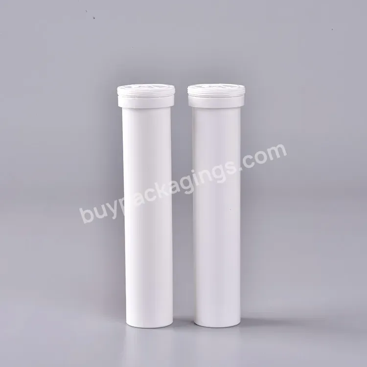 Empty Plastic Bottles Vc Effervescent Tablet Tube And Bottle With Desiccant Lid Effervescent Packaging