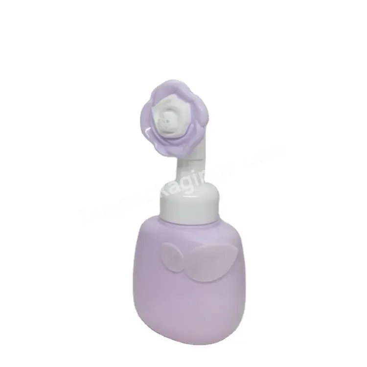 Empty Plastic Flower Shape Foam Pump Dispenser Bottle 300ml Hand Wash Mousse Pumping Bottle