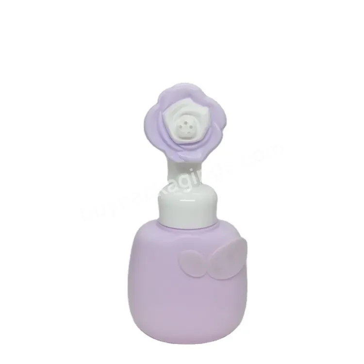 Empty Plastic Flower Shape Foam Pump Dispenser Bottle 300ml Hand Wash Mousse Pumping Bottle