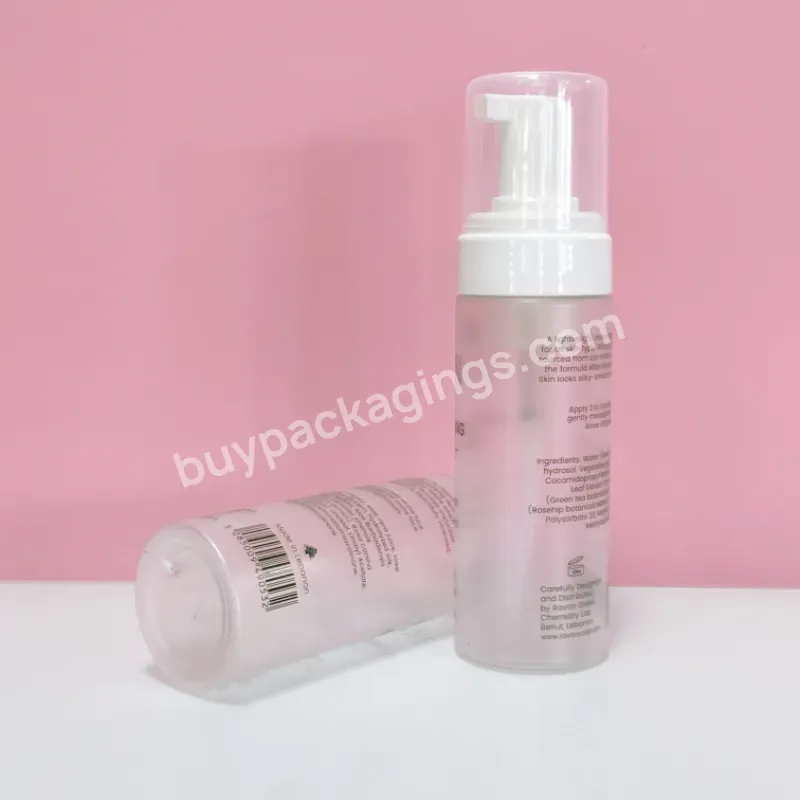 Empty Plastic Foam Pump Bottle 30ml 50ml 60ml 100ml 150ml 200ml Clear Frosted Pet Facial Cleanser Mousse Foam Pump Bottle