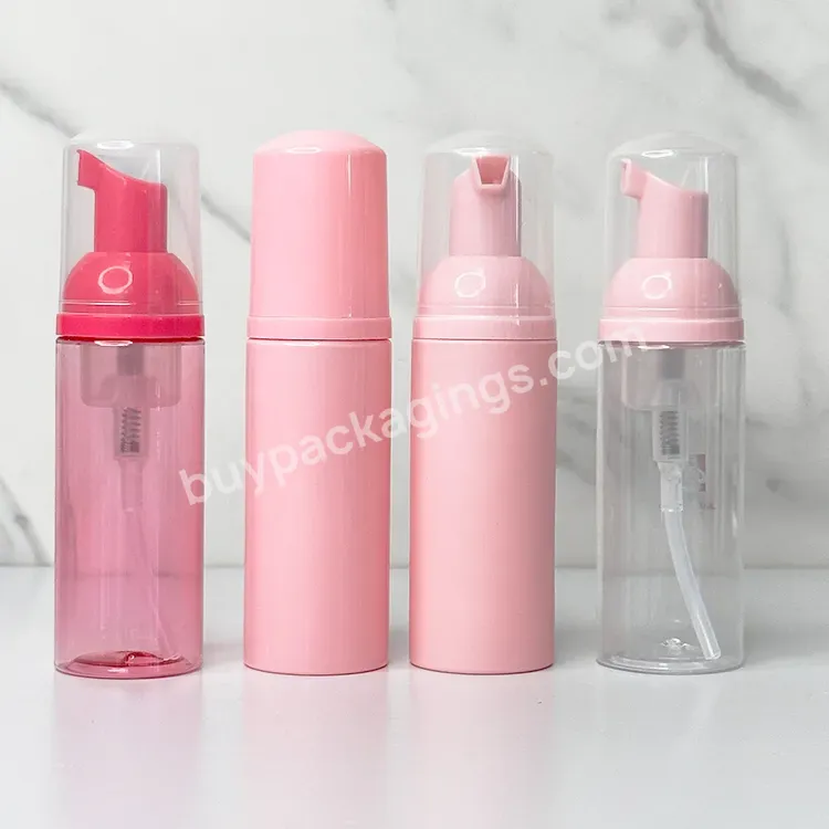 Empty Plastic Foam Pump Bottle 30ml 50ml 60ml 100ml 150ml 200ml Pink Pet Facial Cleanser Mousse Foam Pump Bottle