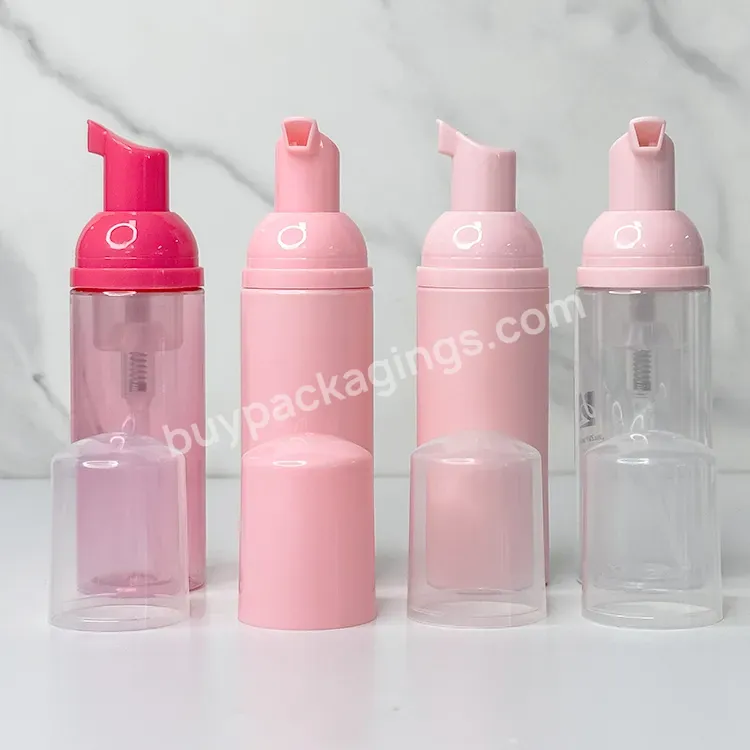 Empty Plastic Foam Pump Bottle 30ml 50ml 60ml 100ml 150ml 200ml Pink Pet Facial Cleanser Mousse Foam Pump Bottle