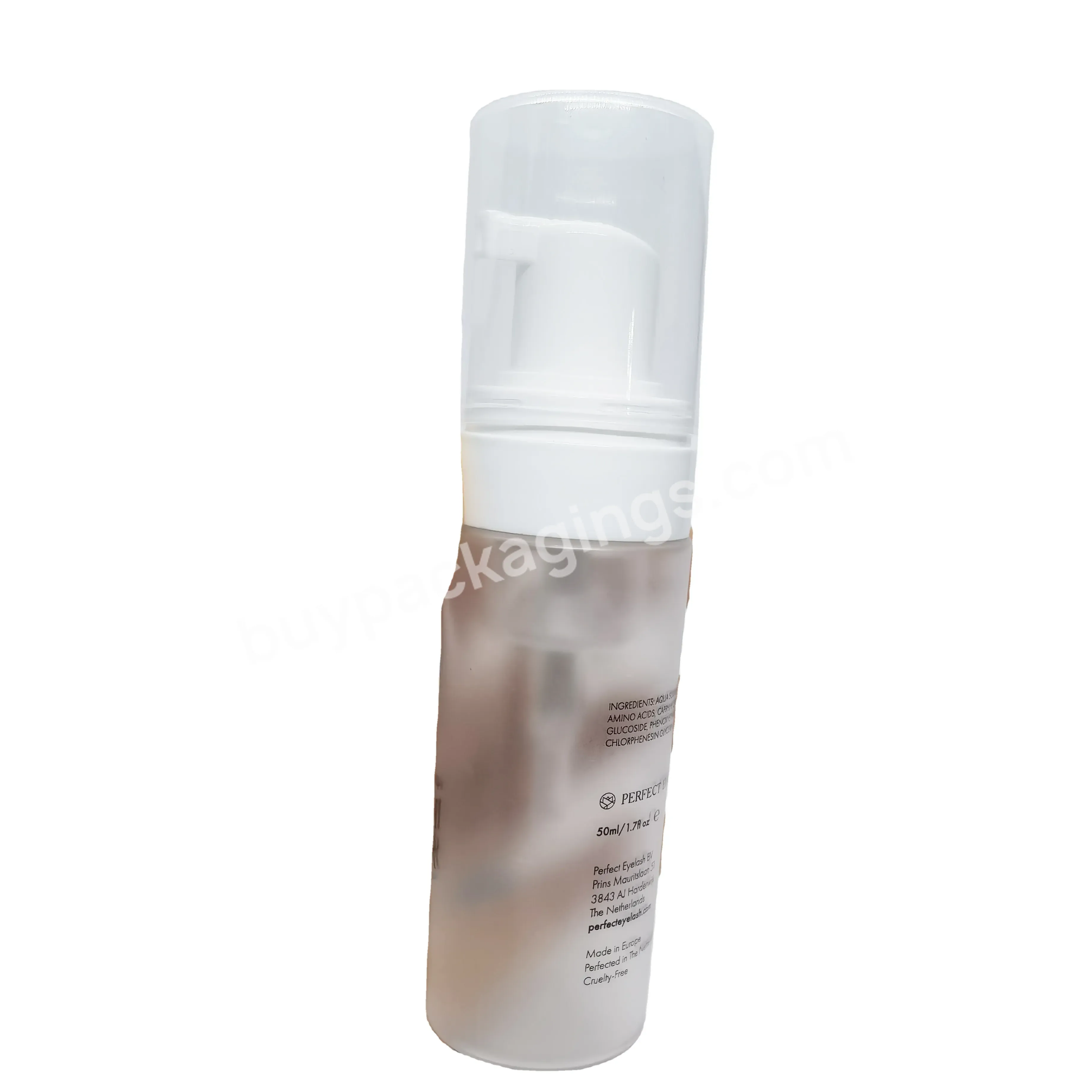 Empty Plastic Foam Pump Bottle 50ml Transparent Pet Facial Cleanser Mousse Foaming Bottle