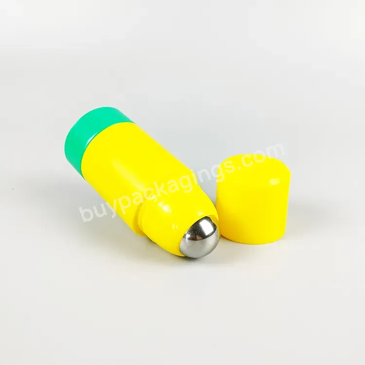 Empty Plastic Roll On Bottle Refillable Massage Oil Essential Oil Roller Bottle Steel Roller 50/75ml Manufacturer/wholesale