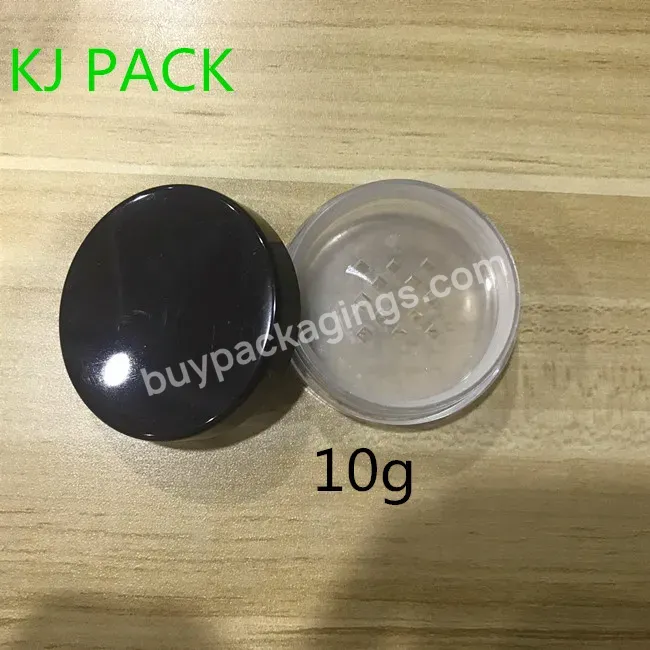 Empty Plastic Storage Container Compact Powder Container Sifter Jar With Wide Mouth Lid For Cosmetic